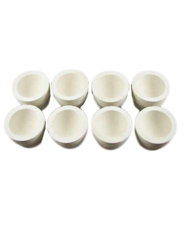 Lot of 8 - # 8AM Mabor Cupel 1-3/4" Gold-Assay-Smelting-Refining-Melting-Cupels