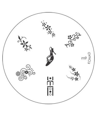 Konad stencil stamping stamping stencil M09