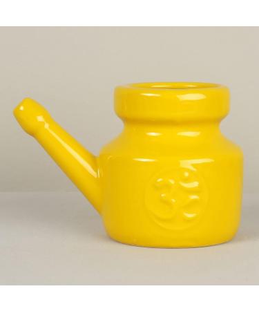 ciyeu 350Ml Ceramic Neti Pot Nose Cleaning Pot Leakproof Spout Pot for Nasal Rinsing Nose Washing Men Women Yellow - Buy Online on SooperMarket.com