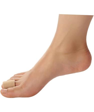 Healeved 2pcs Toe Cushion Tube Set - Toe Pad & Sleeve Protectors for Toes Care in Khaki Foam & Silicone Gel - Buy Online on SooperMarket.com