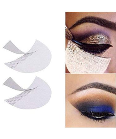 LKE 100pcs Eyeshadow Stencils makeup tape Professional Lint Free Under Eye Eyeshadow Gel Pad Patches eyeliner tape for Eyelash Extensions/Lip Makeup supplies