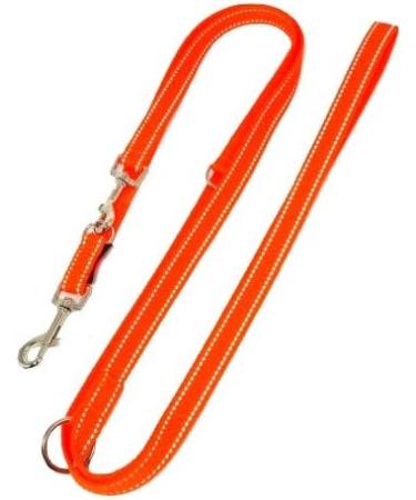 Premium Adjustable Dog Leash | Reflective Linen for Large Dogs | 2.80m Made in Germany - Orange 20mm - Buy Online on SooperMarket.com