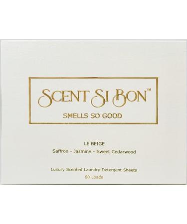 Luxury Scented Laundry Detergent Sheets 60 Loads Le Beige Scent Inspired by Baccarat Rouge 540 Eco-Friendly Formula Biodegradable Detergent Strips Liquid-Free Laundry Sheets