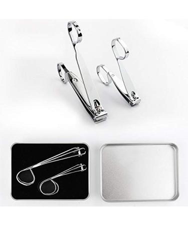 KRISMYA EZ Grip Nail Clipper Set for Seniors - Carbon Steel Fingernail & Toenail Clippers in Metal Case - Set of 2 Sizes for Men & Women - Buy Online on SooperMarket.com