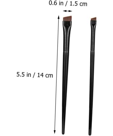 Baluue 12 Sets Eyeliner Brush Makeup Brush Multipurpose Eyebrow Brush Eyebrow Brush Spoolie Wood Black - Buy Online on SooperMarket.com