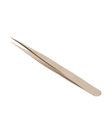 Eyelash extension tweezers stainless steel Strong hardness Professional eyelash sink golden eyelash extensions accessories portable for eyelashes make-up (especially tweezers)