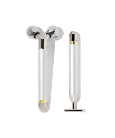 CHADO Duo Electric Facial Massage - 3D Roller & T Bar Rejuvenating Lymphatic Drainage Anti-Puffiness Skin Tightening Home Spa Experience Skin Care Tools