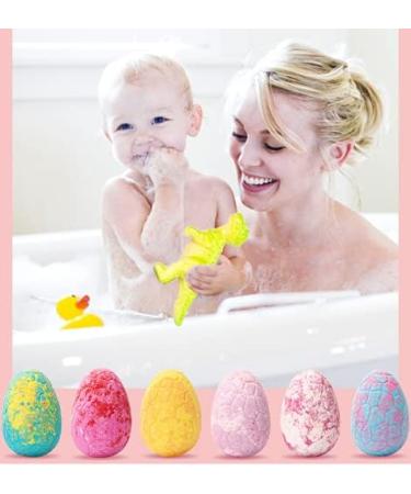 Queta Bath Bombs Dinosaur Egg Bath Ball for Children No Additives Natural Vegetable Ingredients Bubble Bath Bath Salt Ball with Natural Essential Oils (Blue) - Buy Online on SooperMarket.com
