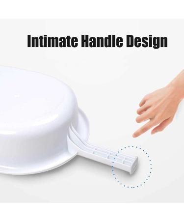 Bedpan for Women Men Elderly Bedpan for Bariatric Adults with No Spill Or Splash Design Hospital Home Bedpan Female Bed Pan with Handle Portable Bedpan Male Bedpan Firm Thick Stable Blue - Buy Online on SooperMarket.com