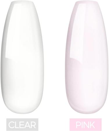 PEACECOLOR Acrylic Nail Kit 8G 2PC Clear Pink Acrylic Powder Set Acrylic System for Beginners DIY Nail Art Nails Extension No Nail Lamp Needed Professional Multicolor for Home DIY Nail Art color 166 - Buy Online on SooperMarket.com