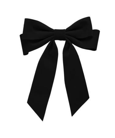 Hair Pins Velvet Hair Bow Clips Large Satin Ribbon Bow Hairpins Bow Hair Barrette For Party Hair Accessories Black