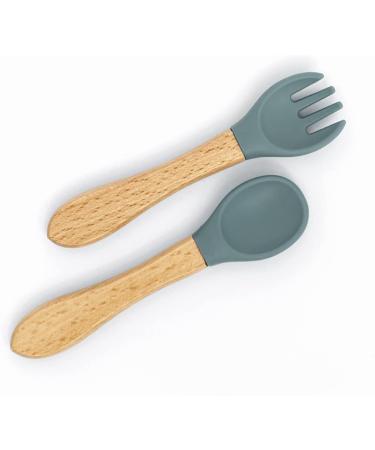 Yum Yum's Silicone Baby Weaning Set of 10 with Suction Bowl, Spoon, Fork & Cup - Blue | Baby Feeding Set for Easy Transition to Solids - Buy Online on SooperMarket.com