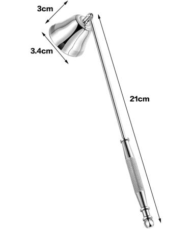 TFsylisa Stainless Steel Candle Extinguisher | Long Handle Bell-Shaped Snuffer | Premium Candle Accessory for Wick Flame Control - Buy Online on SooperMarket.com