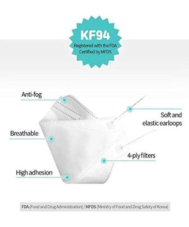 Buy KF94 Kids Face Masks - Pack of 10 | Premium 4-Layer Filters | Disposable Respirators for Ages 5-14 | Made in Korea - Buy Online on SooperMarket.com