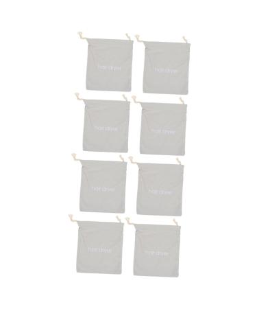 Baluue 8 Pcs Hair Dryer Storage Bag Portable Wash Bag Travel Makeup Bags Portable Bags Light Grey Fabric