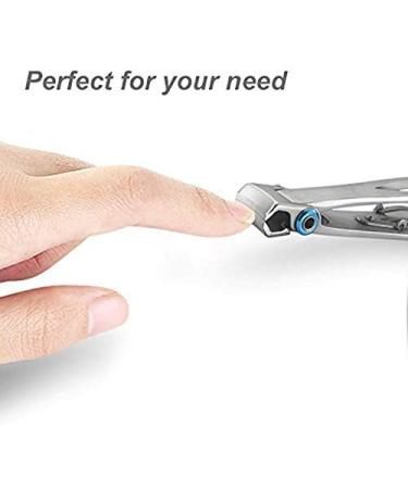OUHUAN 2x Set Thick Toenail & Fingernail Cutter with Wide Opening Stainless Steel Silver & Black - Buy Online on SooperMarket.com
