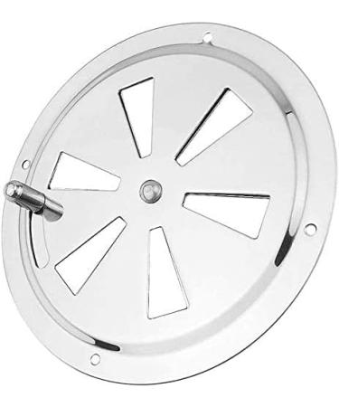 iSure Marine 4 inch Round Butterfly Air Vent Plate 2 Pack - 316 Stainless Steel for Boat Cabin Ventilation - Buy Online on SooperMarket.com