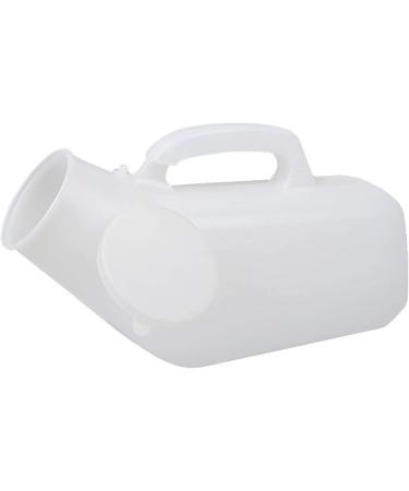 Male Urinal Bottle Camping Toilet Urine Bottle Male Urinal Long Neck Incontinence Pee Bottle Clear Plastic 1200 Ml Spill Proof Device Portable Urinal Bottle Snap-On Lid