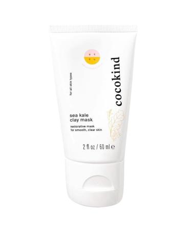 Cocokind Sea Kale Clay Mask Gentle Exfoliaion for Radiant Smooth Skin Made with Blue Kale Sea Extract & Glacial Oceanic Clay to Help Reduce Excess Sebum for Smooth Skin 2 Fl Oz