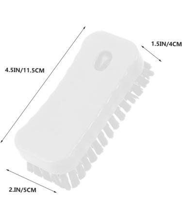 PLAFOPE Nail Brush Fingernail Clean Handle Fingernail Scrubber Finger Nail Scrubber Nail Scrubbing Brush Cleaning Brush Shoes Cleaner Shoe Cleaner White Food Grade Polyester Cleaning Ball 11.5x5cm White - Buy Online on SooperMarket.com
