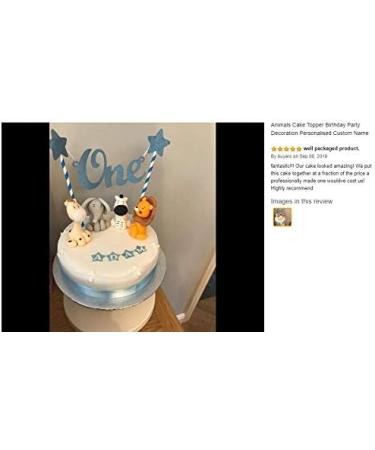 Personalised Zebra Cake Topper - Edible Jungle Animal Birthday Decoration with an Edible Glue - Baby Shower Party Supplies - Buy Online on SooperMarket.com