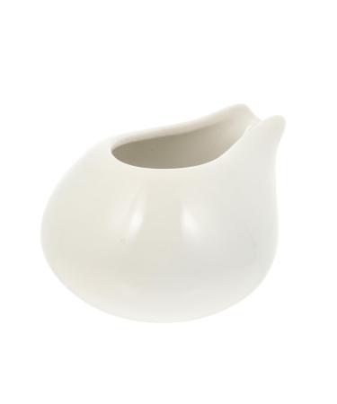 Alipis Handleless Juice Bucket Ceramic Sauce Cups Sauce Boats Mini Gravy Boat Useful Syrup Pitcher Sauce Boat Dish Jug Soy Creami Ceramic Gravy Boat Aldult Ceramics Japanese Food White