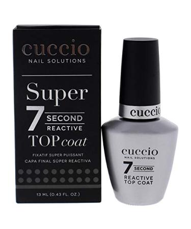 Cuccio Colour Super 7 Second Nail Top Coat - Super Quick Drying Formula - Creates A High Gloss Finish With Incredible Long-Lasting Durability - Formulated With Super Seal Technology - 0.43 Oz