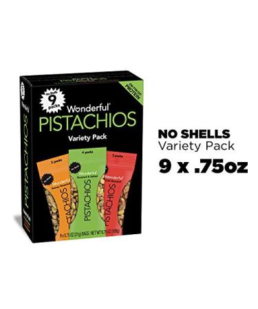Wonderful Pistachios No Shell Nuts Variety Pack - 9 Count (Roasted & Salted  Chili Roasted  Honey Roasted) - Buy Online on SooperMarket.com