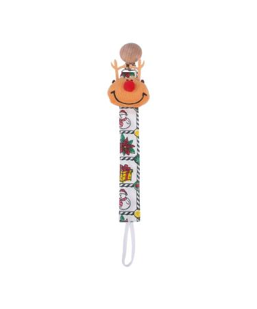 TIAN-K Pacifier Chain with Christmas Motif Series Elk Chain Newborn Dummy Nipple Baby Teething Toy