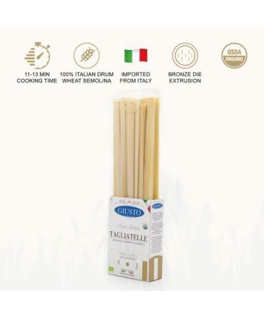 Giusto Sapore Organic Bronze Drawn Tagliatelle Italian Pasta - 340g - Buy Online on SooperMarket.com