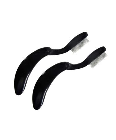 WOFASHPURET Curved Eyebrow Comb eyebrow comb plastic handle eyebrows comb plastic handle eyelash comb fold beauty Gentle Reminder