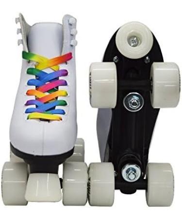 Epic Allure Light-Up Quad Roller Skates - White, Youth 3 US - Youth 3 - Buy Online on SooperMarket.com