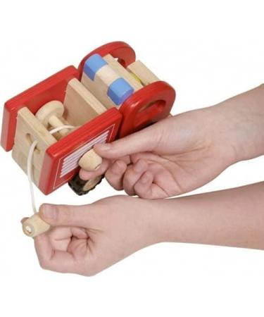 Goki 55927 Fire Brigade Red Fire Engine - International Shipping - Quality Wooden Toy for Kids - Buy Online on SooperMarket.com