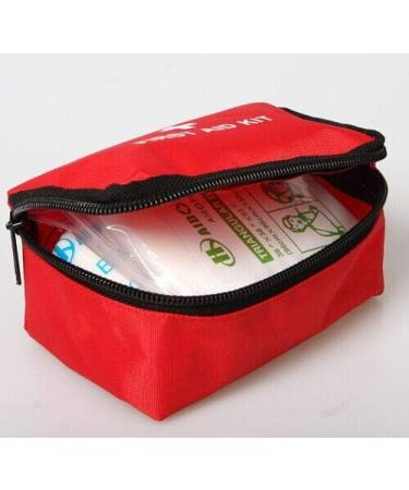 Jipemtra Red First Aid Bag - Compact & Portable Emergency Rescue Pouch for Home, Car, Office & Outdoor Activities - Buy Online on SooperMarket.com