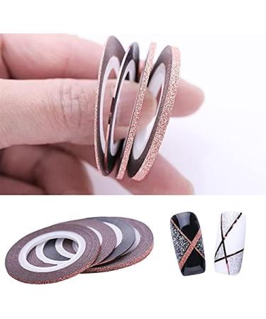 4 Rolls(One roll per size) Glitter Nail Art Striping Tape Lines Width 1+2+3mm-Striping Tape for Nail Art-Nail Striping Tape Foil-Nail Striping Tape Thick-Nail Striping Tape with Dispenser-Self-Adhesive DIY Nail Art Tape - Buy Online on SooperMarket.com