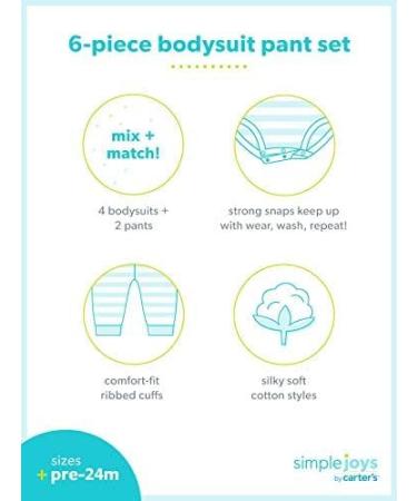 Simple Joys by Carter's Baby Girls' Pants Set 12 Months - Multicolour Floral Hearts Turtle - Buy Online on SooperMarket.com