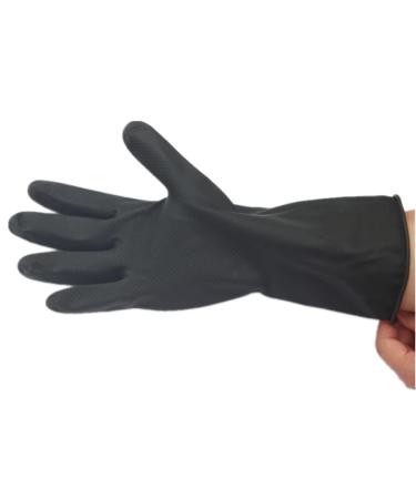 Long Rubber Household Gloves | Reusable Cleaning & Washing Gloves | Black L for Garden Car Wash & Work - Buy Online on SooperMarket.com