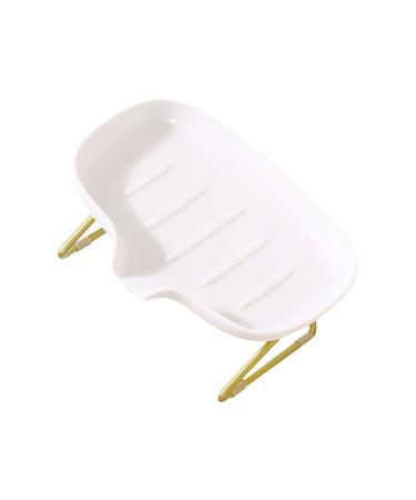 Anneome 1set Soap Drain Box Bar Soap Holder Travel Soap Holder Soap Drainer Soap Drip Kitchen Soap Rack Soap Case Ceramic Travel Container Sink Soap Holder Draining Soap Drain Rack Pp Tray