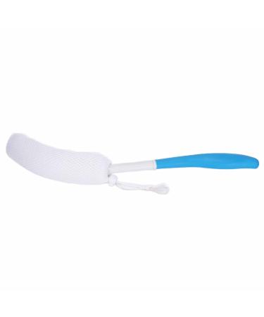 Bath Brush Long Curved Handle Soft Sponge Body Cleaning Exfoliating Shower Brush