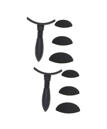 Healeved 2 Sets Eye Shadow Stamp Makeup Tool Useul Eyeshadow Stamp Lazy Eye Shadow Seal Black
