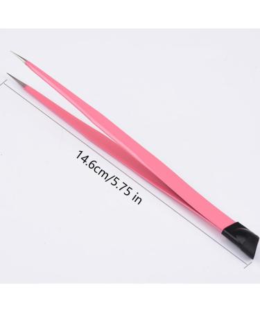 Nail Tweezers Double Sided Nail Art Sticker Silicone Press Rhinestone Picker Nippers Pink Brushes - Buy Online on SooperMarket.com