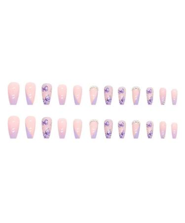 Magrace French Tip Fake Nails - 24 Pcs Square Stick on Nails for Women (A-5) A-3 - Buy Online on SooperMarket.com
