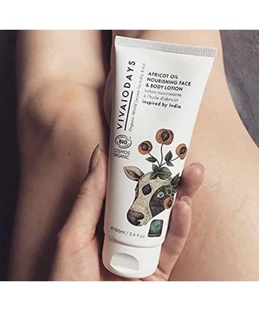 VIVAIODAYS Organic Apricot Oil Nourishing Face & Body Lotion - 3.4 fl oz - Buy Online on SooperMarket.com