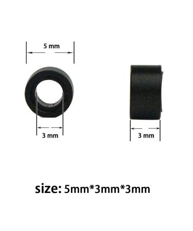 500 Pcs Black Silicone Lined Micro Rings Links Beads 5mm for Hair Extensions Tool - Buy Online on SooperMarket.com