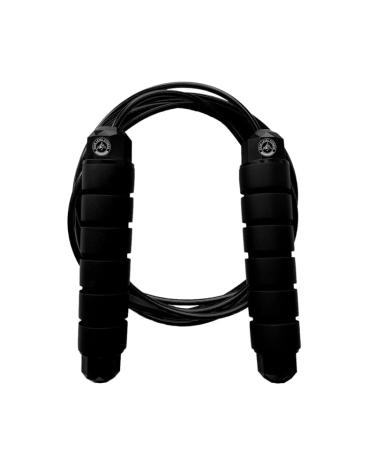 Peak level fitness jumping cord speed rope: adjustable length non -slip for children & adults perfect for HIIT CROSSFIT boxing black