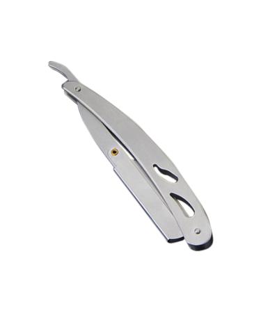 NOLITOY 1 Pc Vintage Razor Holder Blade Holder Razor Holder for Travel Stainless Steel Razor Holder Straight Safety Razor Holder Hand Squeegee Folding Razor Holder All Steel