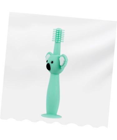 Kisangel Soft Bristle Toddler Toothbrush | Animal Teether Baby Toy Brush | Green Silicone Infant Toothbrush - Buy Online on SooperMarket.com