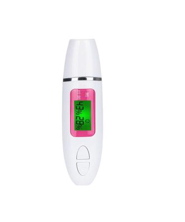 Dajidafu LCD Digital Skin Oil Moisture Tester Battery Operated Facial Care Detector Portable Home Beauty Device for Women White
