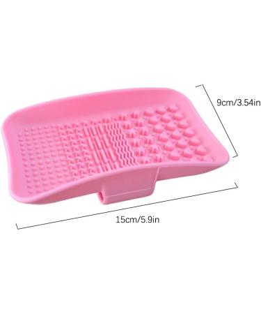 Dajidafu Universal Women Foundation Makeup Brush Cleaning Mat Home Dress Room Reusable Nonslip Eyebrow Pen Silicone Washing Pad Rose Red - Buy Online on SooperMarket.com