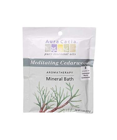 Aura Cacia Meditating Cedarwood Mineral Bath | GC/MS Tested for Purity | 70.9g (2.5 fl. oz.)